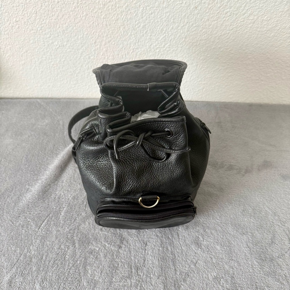 Black Drawstring Backpack Bag - Picture 6 of 14